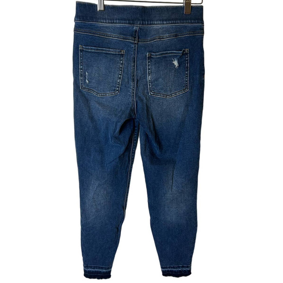 Spanx Distressed Denim High Rise Elastic Waist Jeggings Blue Size SP - Picture 6 of 7
